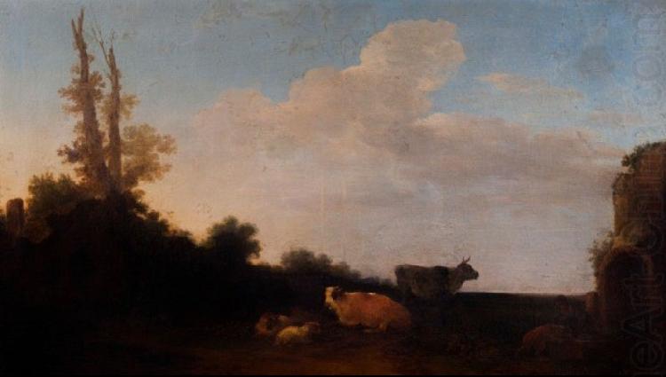 Cattle on pasture., Francesco Giuseppe Casanova